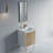 Emmaunel 24 " W Freestanding Standard Free Standing Single Double Single Vanity Bathroom Vanity With Ceramic Top-161217696