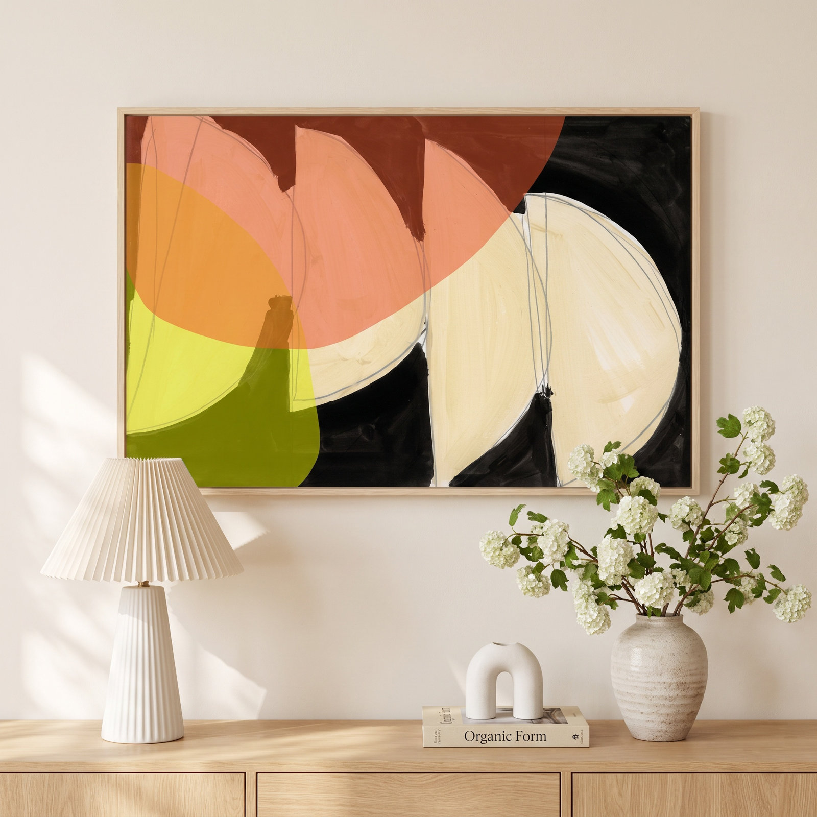 Gilpin "Four Semi Moons I" Print, 28" H x 41" W, Brown