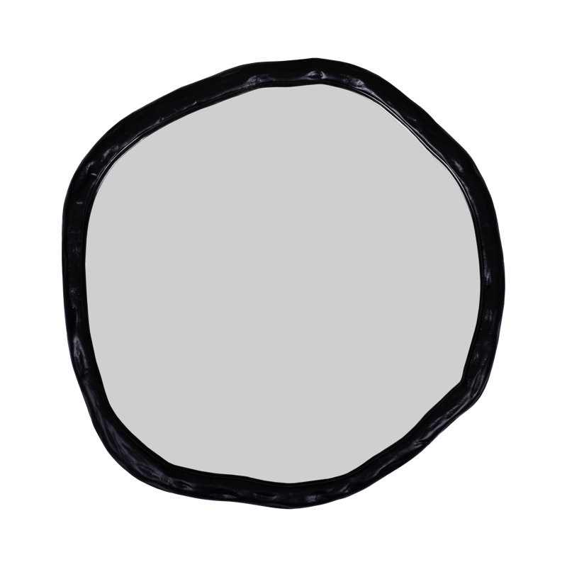 Nola Aluminum Novelty Mirror, 24" x 24", Black