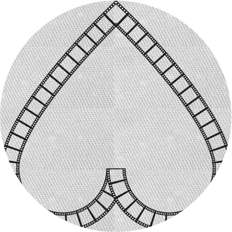 Tapis décoratif gris clair Prewitt, Rond 6 pi