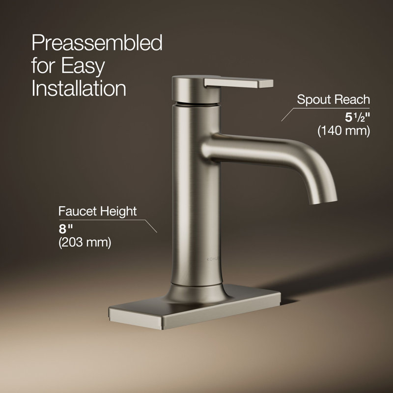 Venza Single-Handle Bathroom Sink Faucet 1.2 GPM, Vibrant Brushed Nickel