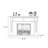 White Solid Wood Electric Fireplace