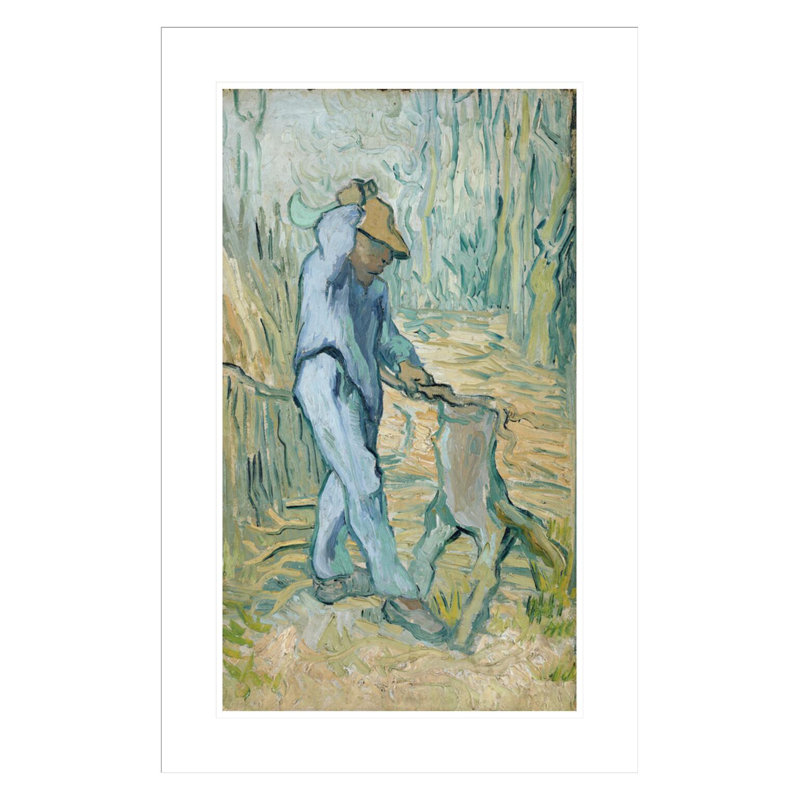 «The Woodcutter» (d'après Millet) par Vincent van Gogh, impression giclée encadrée, H 29,5 po x l 19,57 po