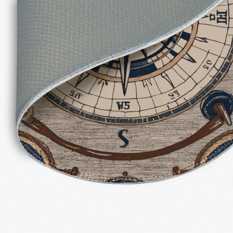 Tapis intérieur et extérieur gris Transport, Rond 5 pi