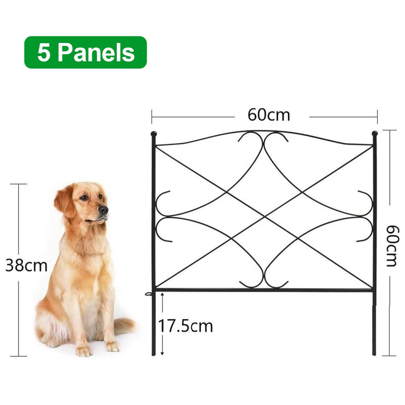 ELEP Black Metal Pet Barrier
