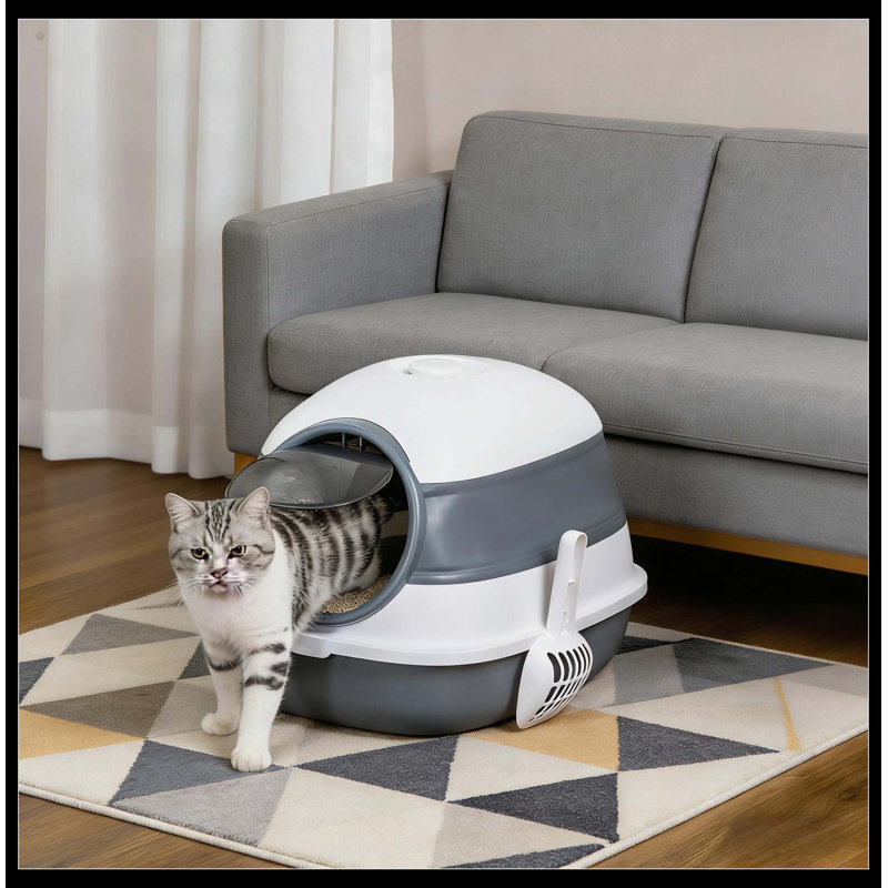 Litière avec couvercle, litière pour chat