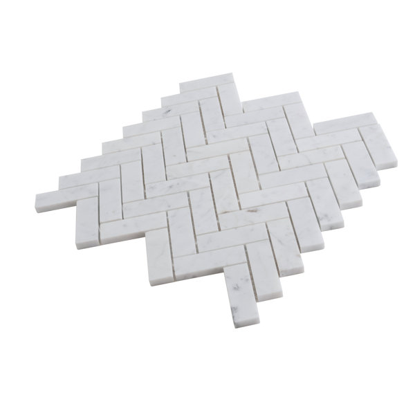 13" x 12" Natural Stone Herringbone Mosaic Wall & Floor Tile