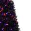 Arbre de Noël artificiel de 6 pieds avec lumières DEL, arbre de Noël artificiel courbé avec lumières préinstallées, arbre de Noël noir