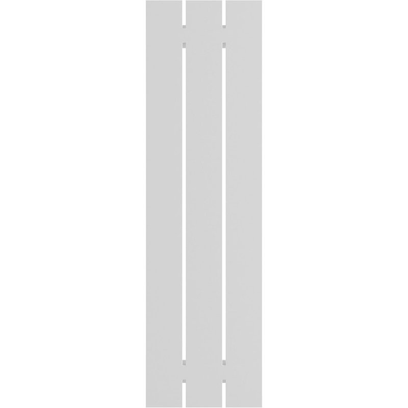 Volets en PVC True Fit à trois planches espacées, Poivre rouge, H 47 po x l 17,125 po x P 0,625 po