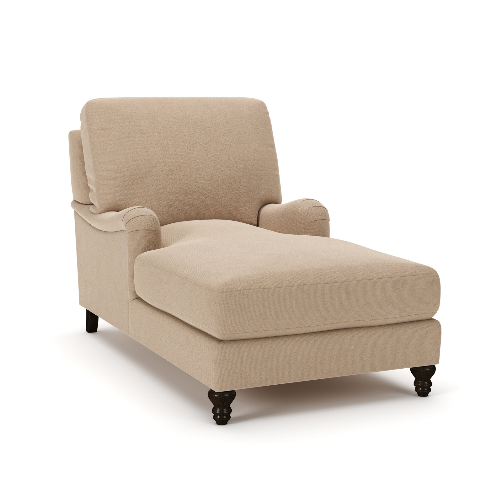 Walters Chaise Lounge, Bella Toast Performance Velvet