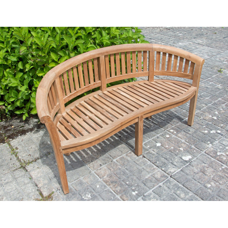 Estaugh Solid Wood Teak Outdoor Bench