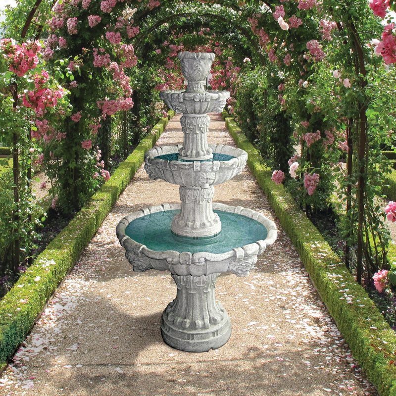 Medici Lion Four-Tier Floor Fountain