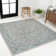 Hagerman Vintage Filigree Textured Weave Gray/Teal Indoor/Outdoor Rug