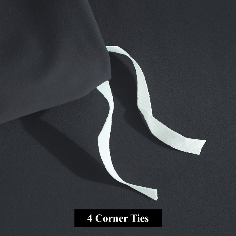3-Piece Plain Duvet Cover Set – Silky Soft 100% Microfiber Bedding With Pillowcases, Machine-Washable, Charcoal