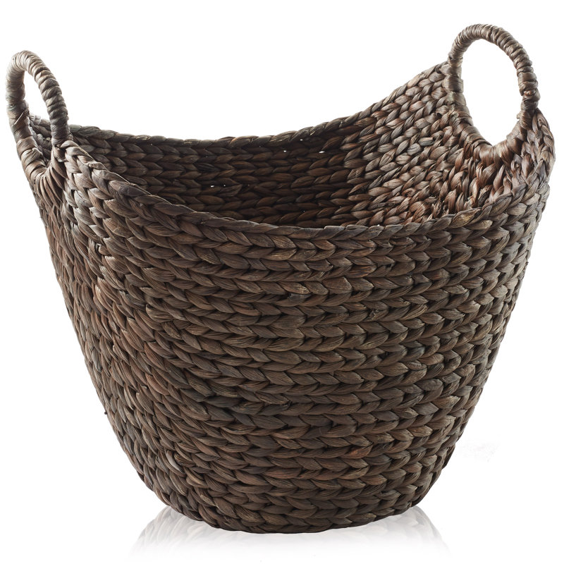 Large Water Hyacinth Boat Basket for Laundry by Bay Isle Home™ - Espresso