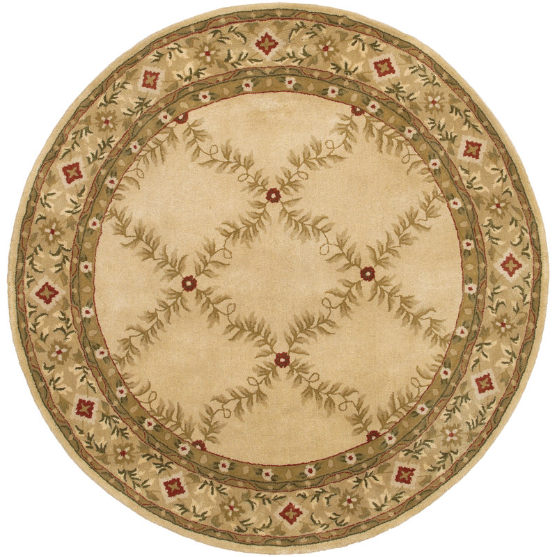 Wool Oriental Indoor Rug, Round 7'9"