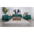 Logan Teal Flared Arm Sofa