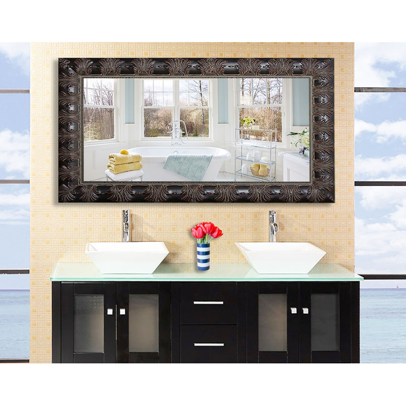 Asiel Wood Wall Mirror, 37" H x 58.5" W