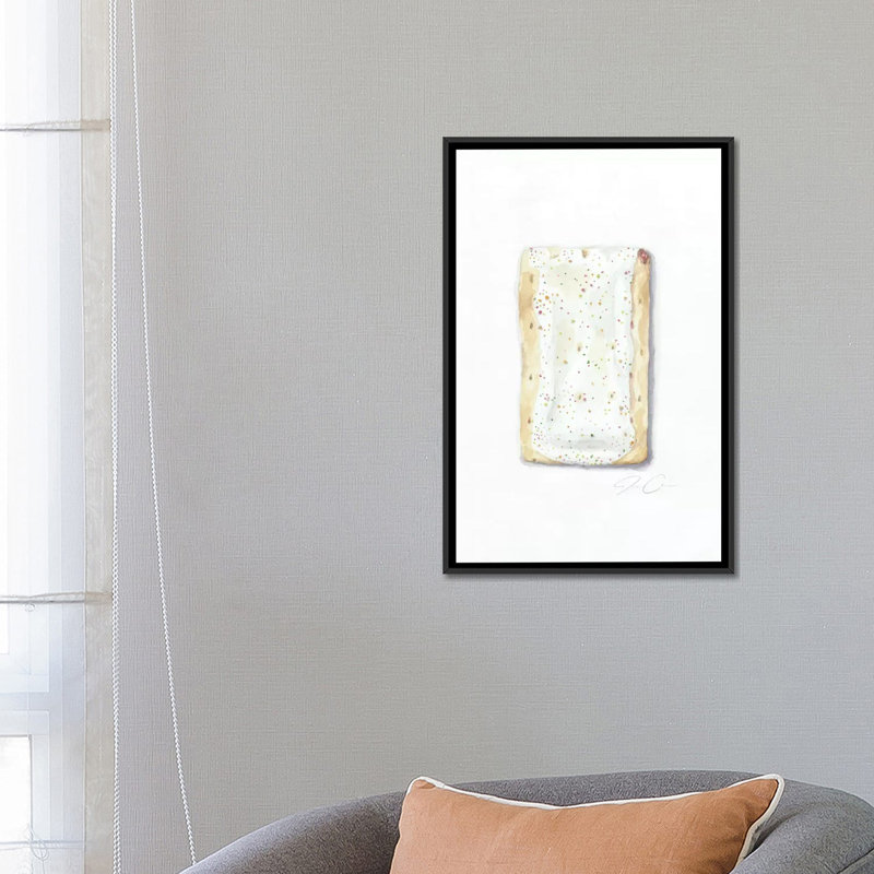 « frais pop-marrer »-impression sur toile tendue, H 26 po x l 18 po x P 1,5 po, Toile avec cadre noir, Pas de tapis