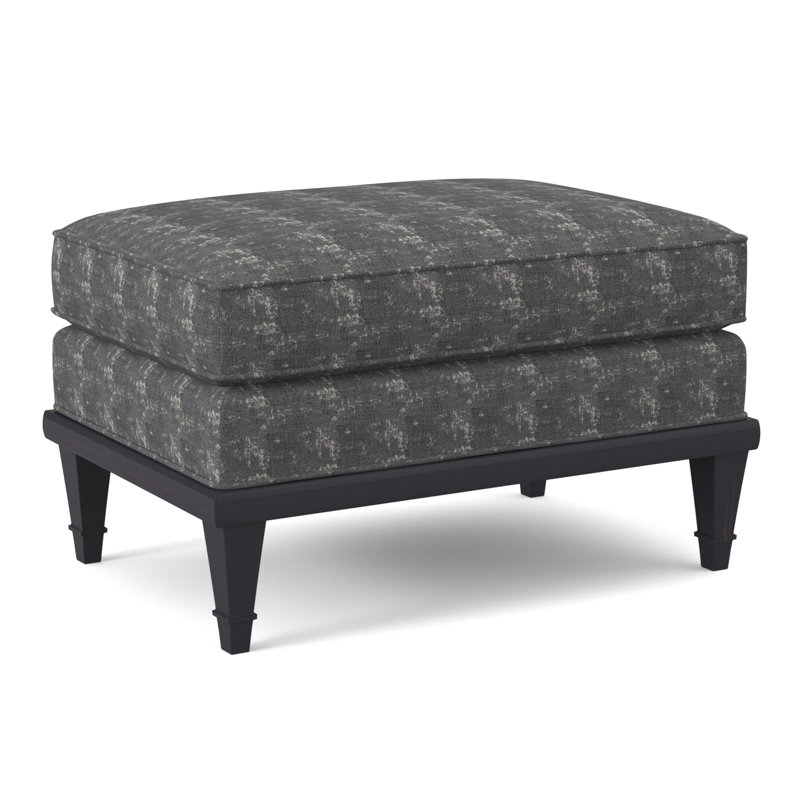 Dublin Ottoman, Venice Linen, Vintage Ebony