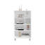 Armoire haute blanche de 40 po avec 4 tablettes et 6 tablettes polyvalentes pour le rangement des montres