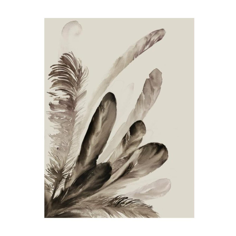 Sepia Plumes II Print by Guseul Park, Image Brush Gel, 48" H x 36" W x 1.5" D