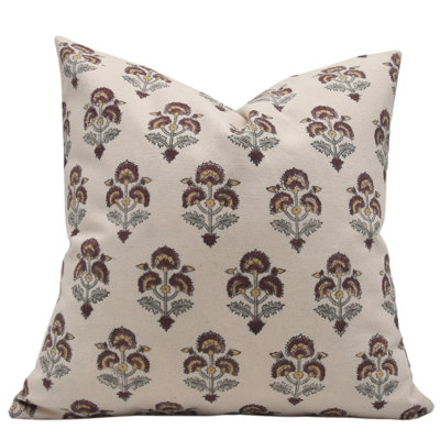  Housse de coussin en coton Floral
