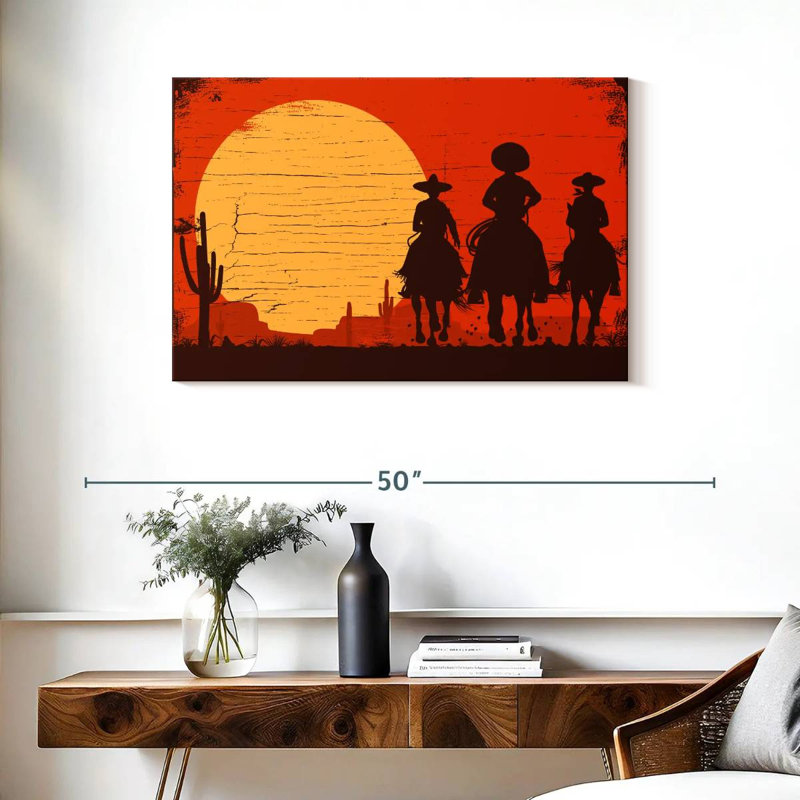 Cowboys mexicains Lelar, H 24 po x l 36 po