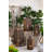 S/2 Weathered Brown Lanterns With Arched Legs And Mesh Design, L:14x14x29.5" S:9.5x9.5x17.5" 
