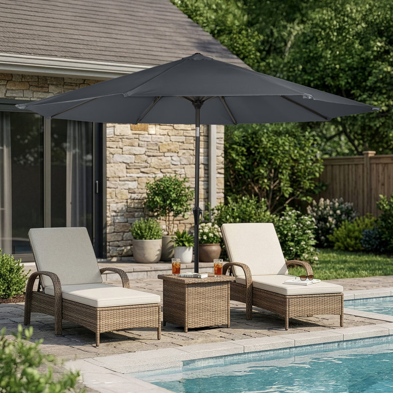 Parasol d'extérieur 10 pi Pure Garden, Gris