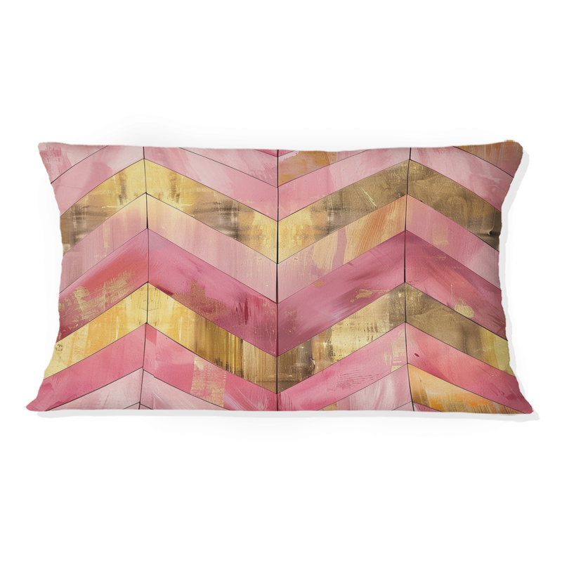 Coussin à chevrons Mid-Century