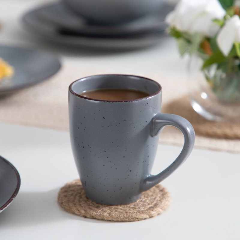 Vancasso 32-Piece Stoneware Dinnerware Set, Service For 8 , Grey