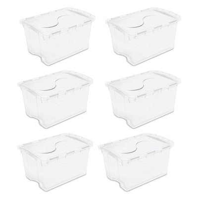 Boîte de rangement Sterilite, bac empilable avec couvercle, contenant en plastique pour organiser les chaussures et l'artisanat sur les tablettes des placards