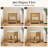 COLAMY VERSE Square Reeded End Table with Stone-Look Top and Storage