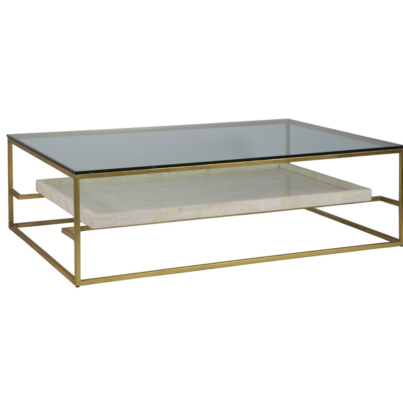 Table de cocktail Signature Designs Cumulus, H 19 po x L 60 po x l 40 po, Or