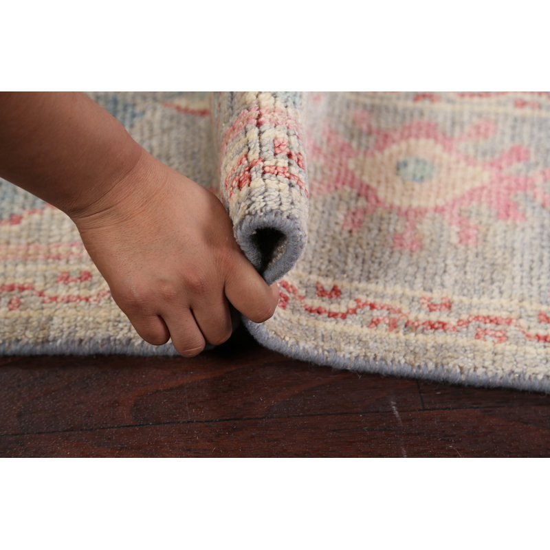 Tapis unique en laine noué à la main nouvel âge de 5 pi x 7 pi 1 po gris