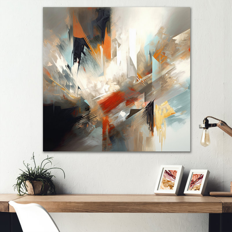 Cubic Abstract Mixed Colors IV Metal Wall Décor, 29" H x 29" W x 1" D