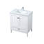 Ensemble de meuble-lavabo simple 30 po avec plateau en marbre Jadaya-795294996