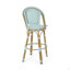 Ensemble de 2 tabourets de bar 29,5 po d'extérieur en rotin et aluminium PE, finition bambou-1633025313