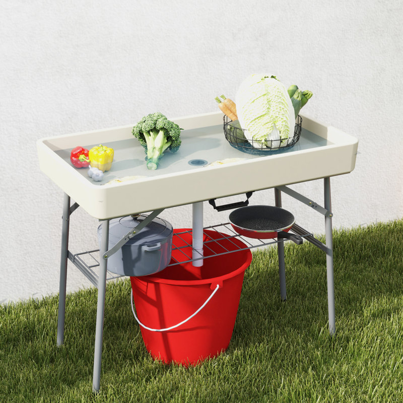 Refroidisseur à glace de table pliable de 3,4 pi avec drain, remplissage et refroidissement