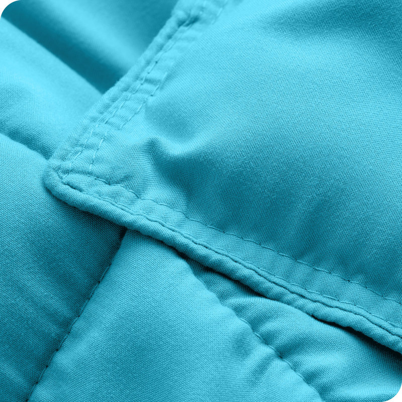 Ensemble d'édredon ultra-doux toutes saisons, Turquoise, Édredon pour lit simple + 1 taie décorative stan