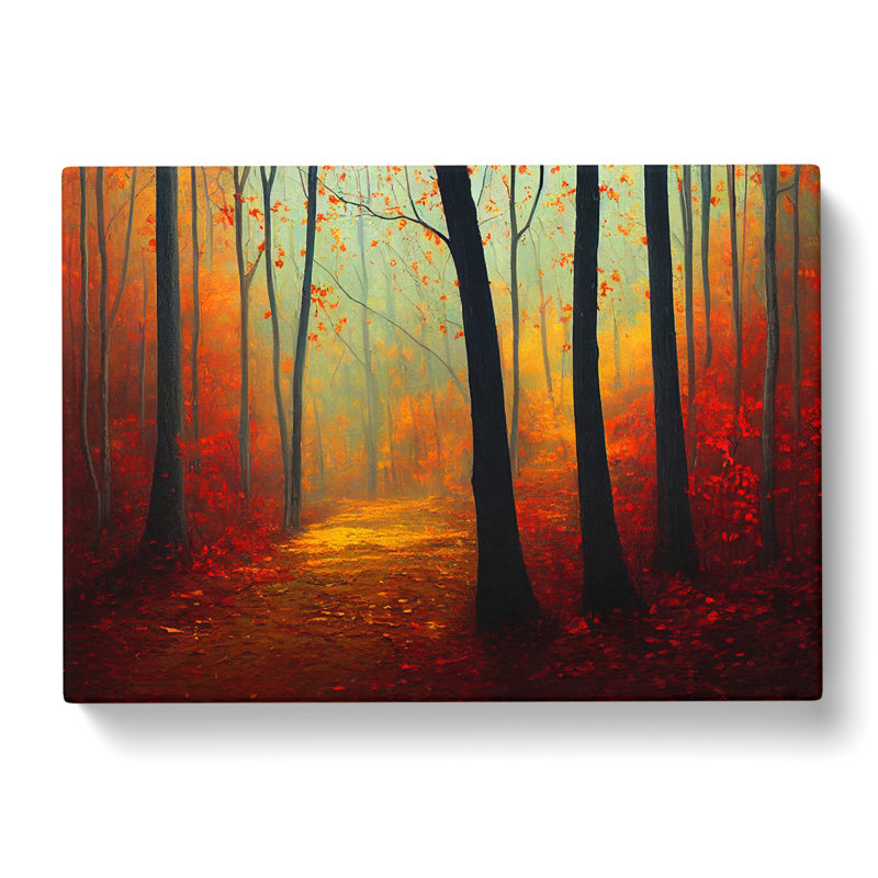 Unique Autumn Forest - Wrapped Canvas, 35cm H x 50cm W x 3cm D