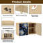 Sideboard Buffet Cabinet with Storage Mystical Floral Golden Vines Stars with 2 Doors for Living Room and Kitchen