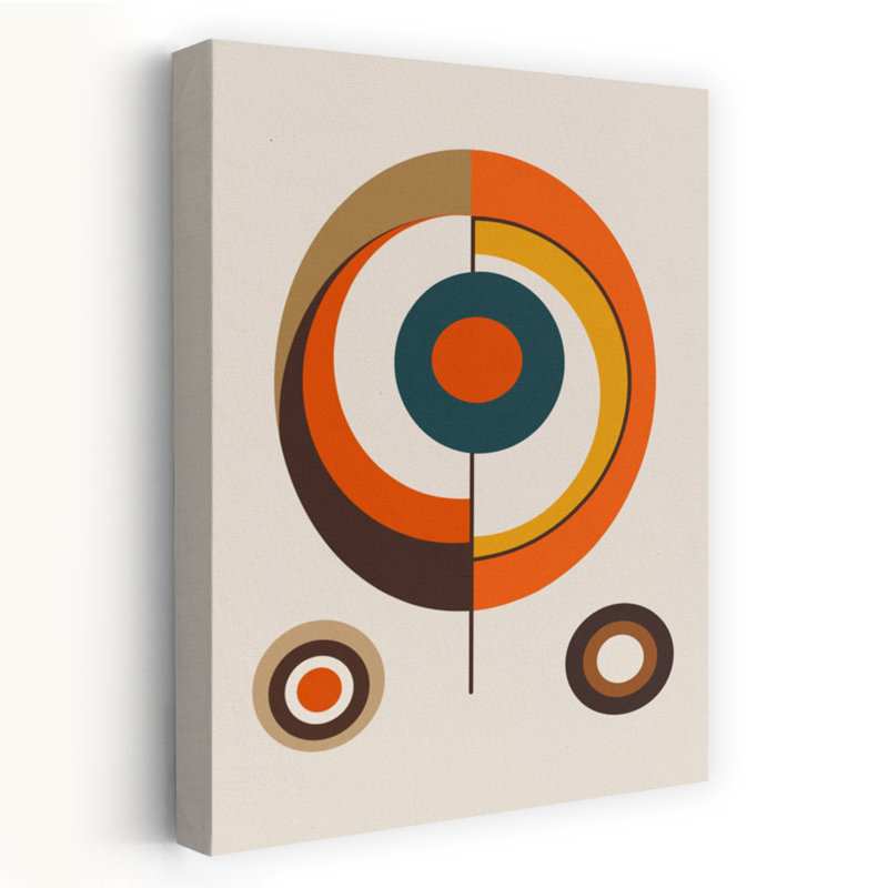 " Split Geometric Circles Abstract Bold Colourful Wall Art Print " Print, H 24 po x l 16 po