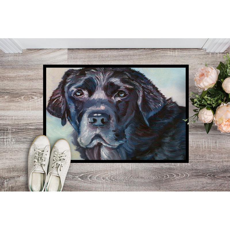 Paillasson d’extérieur antidérapant Wetumpka Labrador, Rectangle 2 pi x 3 pi