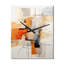 Orange orange, art abstrait au trait abstrait - horloge murale abstraite surdimensionnée-99631344