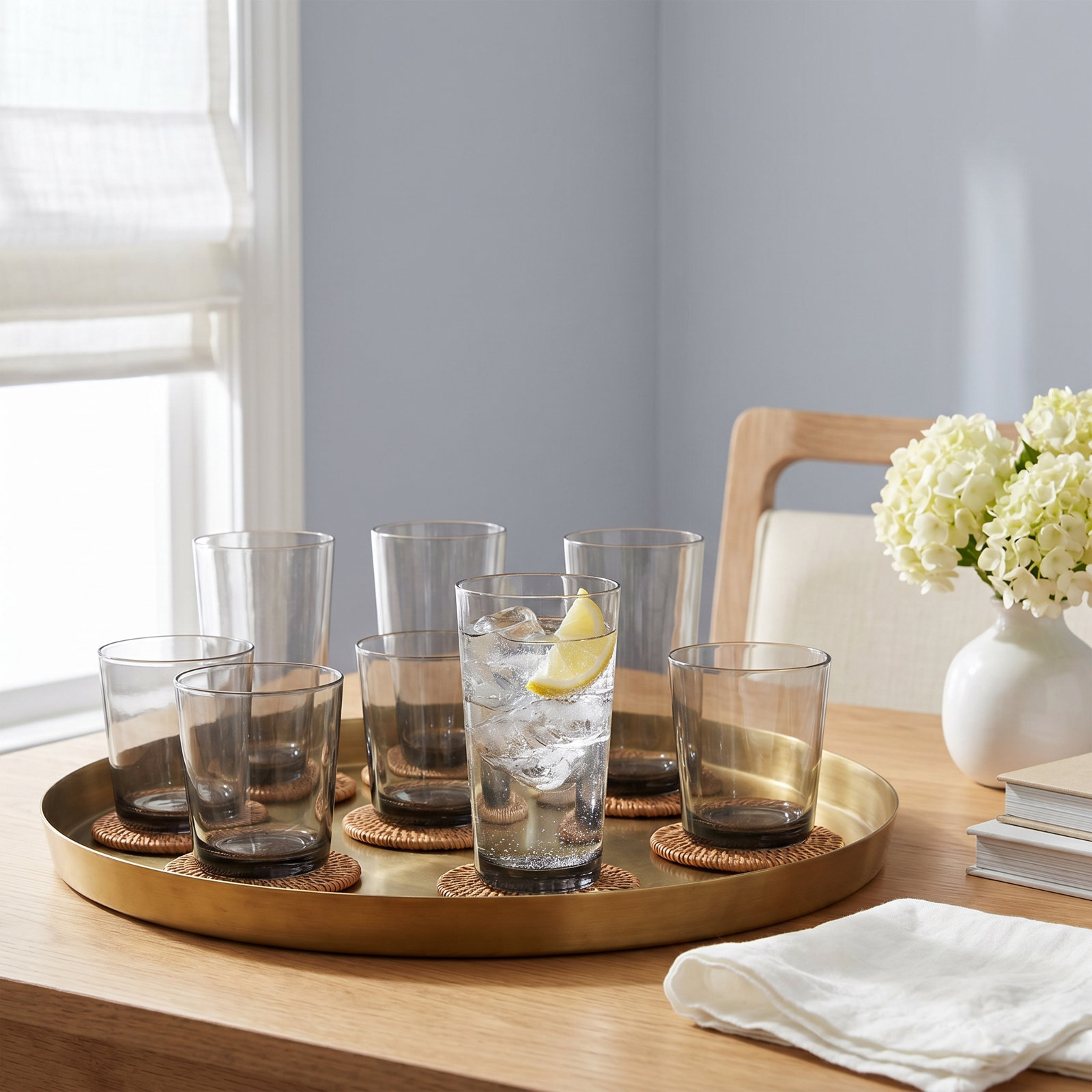 Elton Drinking Glass, Gray