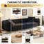 Canapé-lit convertible 3 en 1 de 248 cm (97,7 po), profondeur d'assise de 72 cm (28,4 po), canapé-lit gigogne moderne rembourré, canapé 4 places avec pouf amovible pour appartement, bureau, chambre-1042420271