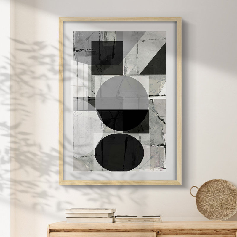 «Abstract Neutralité II», reproduction encadrée, Naturel, H 28,5 po x l 20,5 po