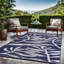 Tapis extérieur bleu / blanc Aldo-314463110